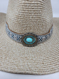 WESTERN SUN HAT W TURQUOISE BAND