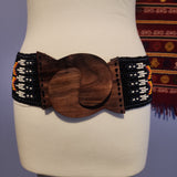 Black beaded tribal belt