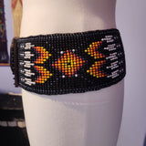 Black beaded tribal belt