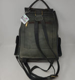 MOROCCAN LEATHER BACKPACK DISTRESSED BLACK