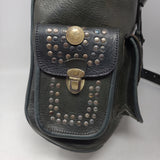 MOROCCAN LEATHER BACKPACK DISTRESSED BLACK