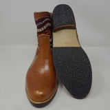MOROCCAN LEATHER BOOTIES BROWN