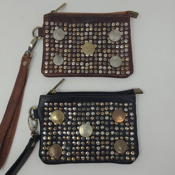 SMALL CONVERTIBLE MOROCCAN STUDDED WALLET