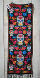 SUGAR SKULL TABLE RUNNER BLACK