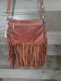 MOROCCAN LEATHER COIN CROSSBODY LIGHT  TOBACCO LEATHER