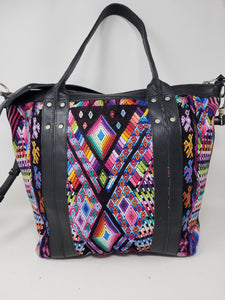 TONYA TOTE RAINBOW GEO HUIPIL