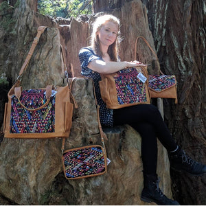 Our beautiful rainbow collection (sold out) photographed in the redwoods along with our wonderful model Cheyanne! 