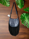 FREEDOM FRINGE SLATE LEATHER