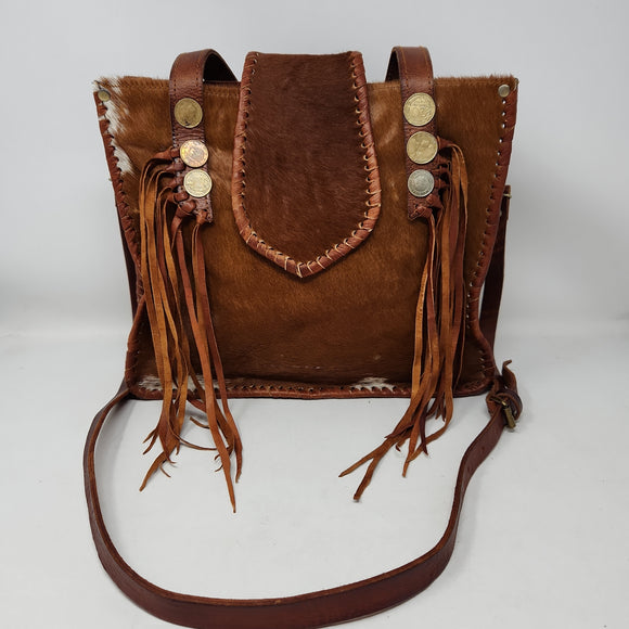 MOROCCAN LEATHER ONE OF A KIND COWHIDE BAG