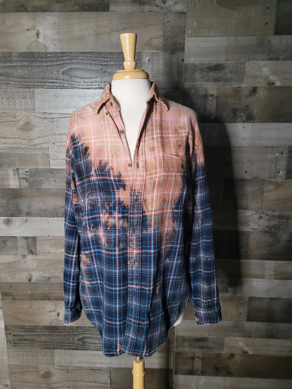 UPCYCLED REVERS DYED  FLANNEL